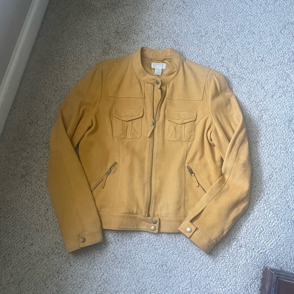 Lucky Brand suede bomber